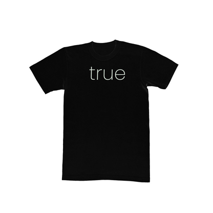 black 'true' t shirt