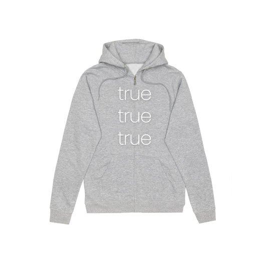 gray ‘true’ zip up