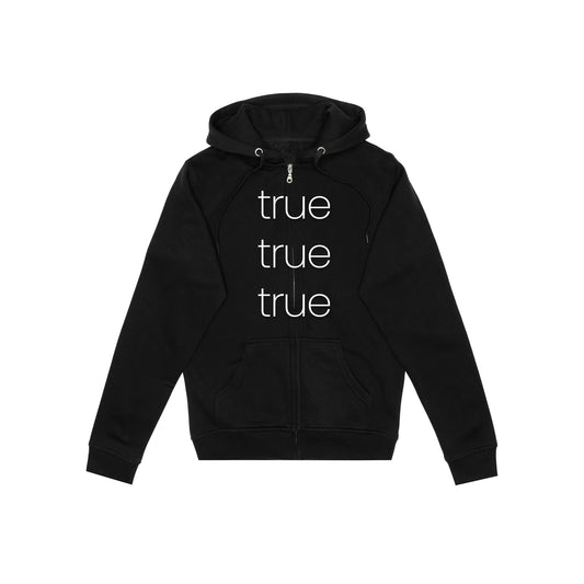 black ‘true’ zip up
