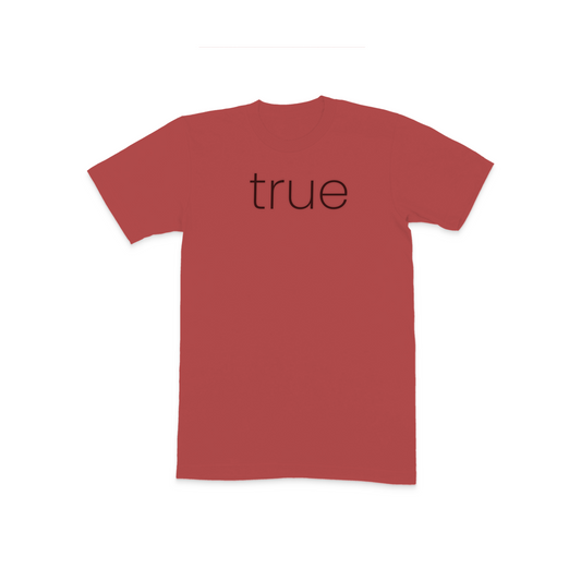 red 'true' t shirt