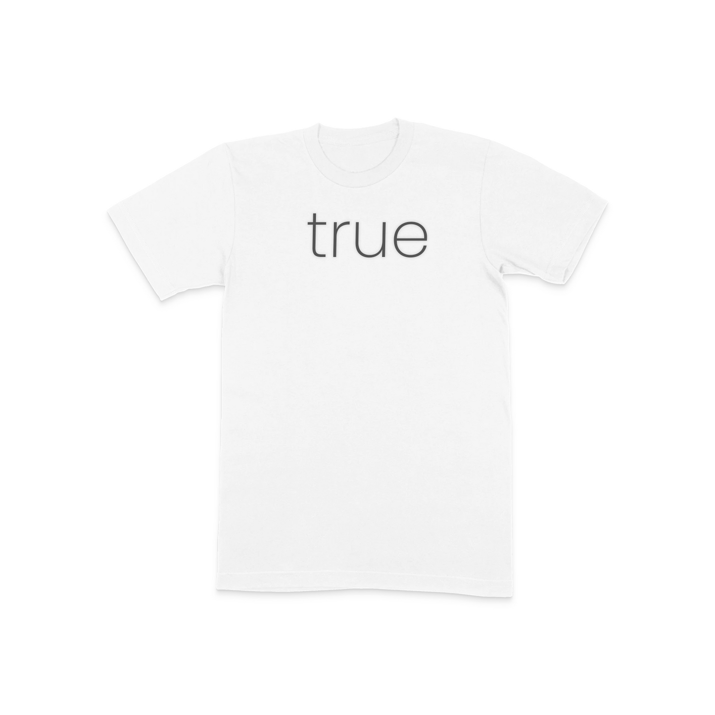 white 'true' t shirt